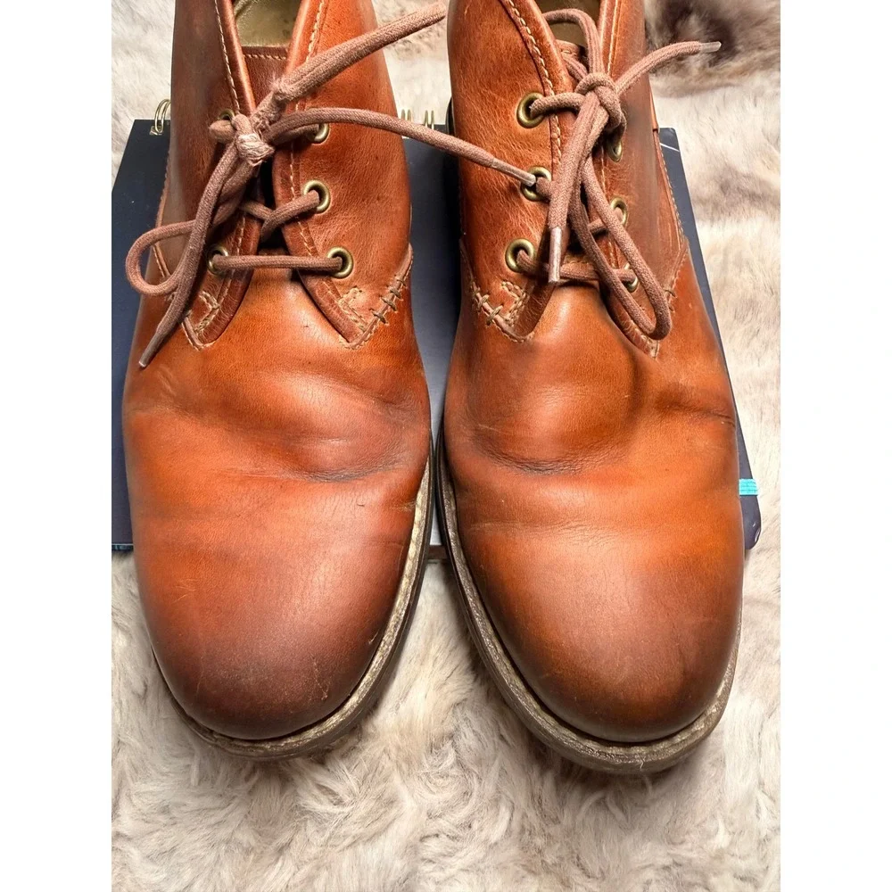 Clarks Montacute Duke Men 8.5 M Brown Leather Chukka Boots Lug Sole Casual Shoes